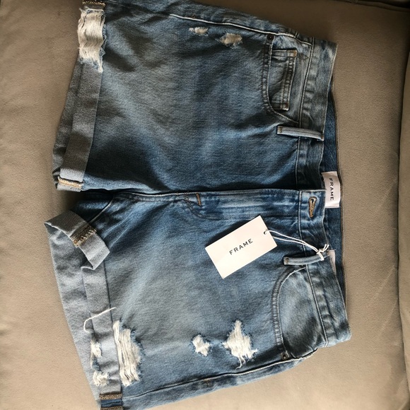 FRAME Le Beau denim shorts. NWT. - Picture 4 of 6
